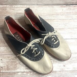 Vintage Biff California Oxford Shoes Tan and Navy Shoes